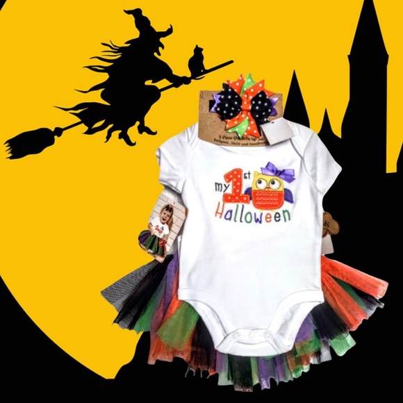 NWT Baby Essentials My 1st Halloween 3 Pc Outfit - Picture 3 of 14